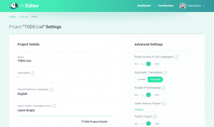 Set Default Reference Language POEditor localization management platform - Set Default Reference Language